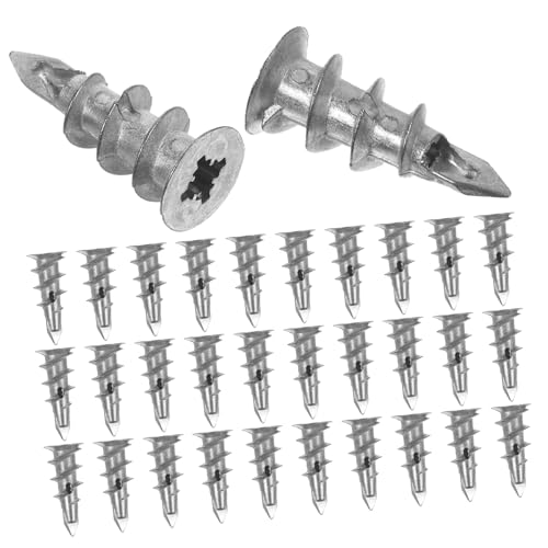 PRETYZOOM 100 Stück Teiliges Selbstbohrende Trockenbau dübel aus Zinklegierung Schwere Betonwandanker mit Rutschfestem Griff für Wandbefestigung und Aufhängen von Bildern Regalen und PRETYZOOM 100 Stück Teiliges Selbstbohrende Trockenbau dübel aus Zinklegierung Schwere Betonwandanker mit Rutschfestem Griff für Wandbefestigung und Aufhängen von Bildern Regalen und von PRETYZOOM