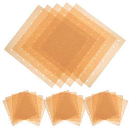 PRETYZOOM 100 Stück Unbeschichtete nicht Haftende Backpapier Sheets für Fritteuse Dampfgarer und Backofen für Gesundes Kochen und Einfache von PRETYZOOM