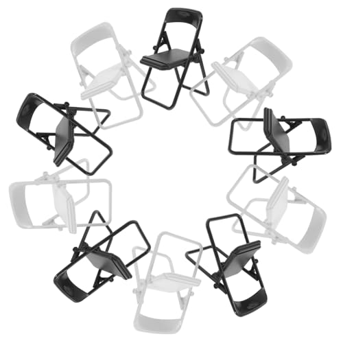PRETYZOOM 10stücke Puppenhaus-Miniatur-klappstuhl Leicht Und Faltbar Telefonhalter Passend Für Puppenhausmöbel Im Lieferumfang Enthalten von PRETYZOOM