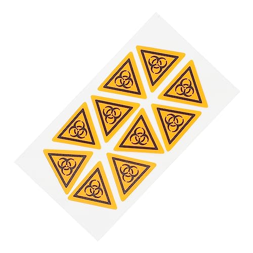 PRETYZOOM 10 Stück Warnschild Aufkleber für Biosicherheit im Labor Selbstklebend Uv Beständig 15mm Deutliches Design Geeignet für Laborumgebungen von PRETYZOOM
