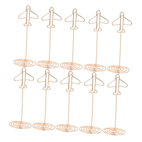 PRETYZOOM 10stücke Flugzeugdesign Bildhalter Für Tafelaufsätze Aus Fotocliphalter Als Tisch-memo-Clip Tafelaufsätze Für Flugzeugpartys Ständer Für Tischkarten Bei Hochzeiten von PRETYZOOM