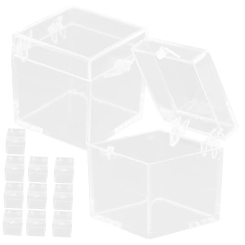 PRETYZOOM 12 Stück Teiliges Transparente Mineral Aufbewahrungsboxen Robuste Bruchsichere Würfel für Kleine Mineralien Schmuck Bastelperlen Vielseitige Sammlerbox von PRETYZOOM