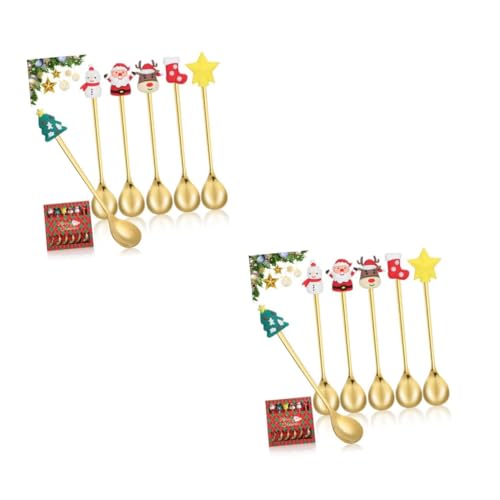 PRETYZOOM 12 Stück Teiliges Weihnachtslöffel Edelstahl Festliche Pudding Servierlöffel mit Weihnachtsbaum Schneemann Stern Rentier Nikolausmütze Praktische Besteckutensilien für Kaffee PRETYZOOM 12 Stück Teiliges Weihnachtslöffel Edelstahl Festliche Pudding Servierlöffel mit Weihnachtsbaum Schneemann Stern Rentier Nikolausmütze Praktische Besteckutensilien für Kaffee von PRETYZOOM