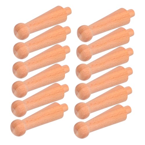 PRETYZOOM 12 Stück Unbehandelte Holzspindeln für DIY Projekte Europäischer Stil Unlackierte Baluster für Möbel Küchenmöbel Weinregal Garderobe Hochwertige Holzsäulen von PRETYZOOM