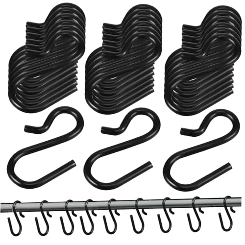 PRETYZOOM 120 Stück Schwarze S Haken aus Robustem Metall Schwere Metallhaken zum Aufhängen von Kleidung Handtüchern Pflanzen als Garderoben und Wandhaken für Zuhause und Büro PRETYZOOM 120 Stück Schwarze S Haken aus Robustem Metall Schwere Metallhaken zum Aufhängen von Kleidung Handtüchern Pflanzen als Garderoben und Wandhaken für Zuhause und Büro von PRETYZOOM