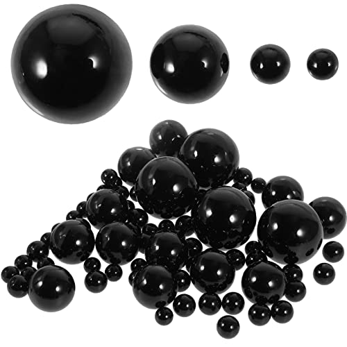 PRETYZOOM 125st Vase Gefüllt Mit Perlen Vase -füllstoff Perlen Zum Basteln Reize Perlen Vasenfüller Runde Kunstperlen Ballon Klebrige Edelsteine Schwimmbad Fälschung Black Abs von PRETYZOOM
