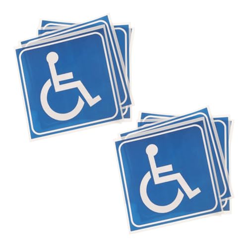 PRETYZOOM 15 Stück Teiliges Behindertengerechte Aufkleber mit Symbol Wasserfest und Kratzfest Selbstklebend für Toiletten und Badbereich Geeignet für Rollstühle und Mobilitätshilfen von PRETYZOOM
