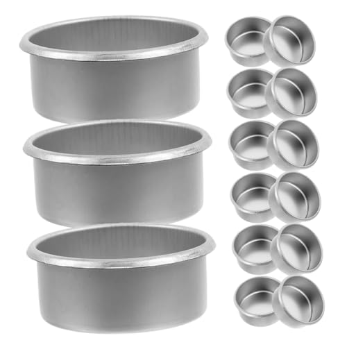 PRETYZOOM 15 Stück Teiliges Metall Teelichtglas Langlebige Kerzenschalen Vielseitig als Duftkerzenhalter und Aufbewahrungsdosen Schlichtes Design für Wohnraumdekoration und von PRETYZOOM
