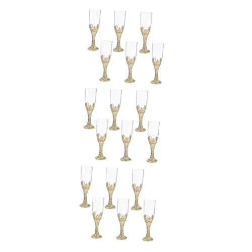 PRETYZOOM 18 Stck. Weinglas der Kirche Dekoration rustikaler Kommunionbecher Ritualkelch Altarkelch Vintage-Partykelch Toastbecher Partybecher Hochzeitskalize Trinkbecher p.s Golden von PRETYZOOM