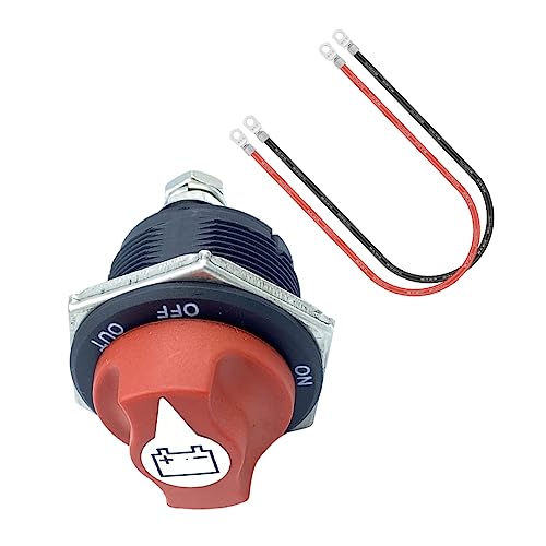 PRETYZOOM 1Satz Batterie Trennschalter für Wohnmobil Boot Auto Hochleistungsbatterie Isolierung Langlebig Einfach zu Bedienen mit Kabel von PRETYZOOM