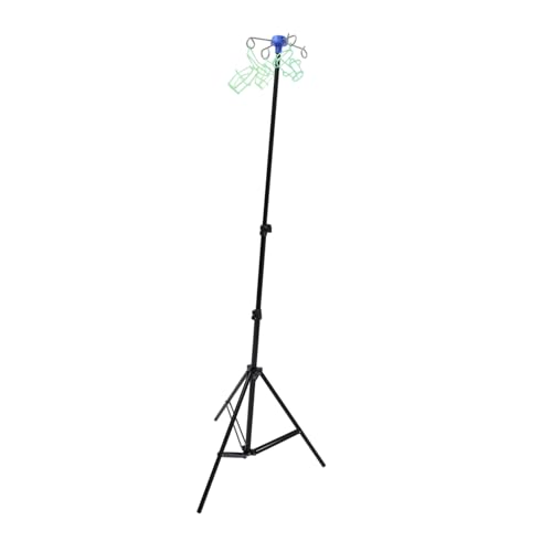 PRETYZOOM 1Satz Iv Halterung für Infusionsbeutel Einstellbare Faltbare Tropfbeutel Schwarz mit Haken Praktischem Aufbewahrungsrucksack Stabil Vielseitig Einsetzbar von PRETYZOOM