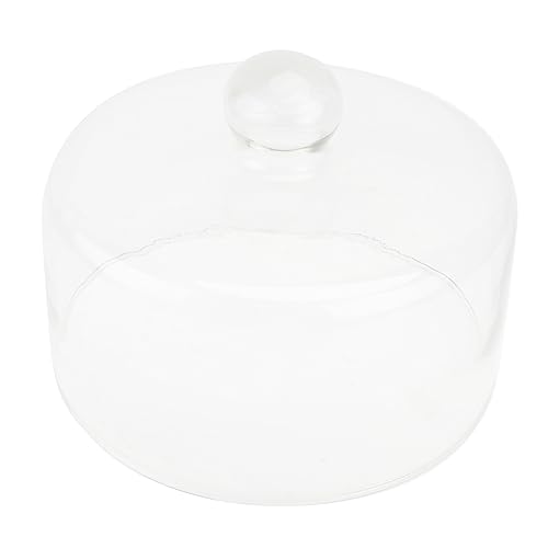 PRETYZOOM 1Stk Deckel aus Kuchenglas tortenglocke fliegenhaube Glaskuppel kuchenglocke tortenhaube käseglocke Pappbecher Kuchenform Dessertteller Nachtisch Glasabdeckung bleifreies Glas Weiß von PRETYZOOM