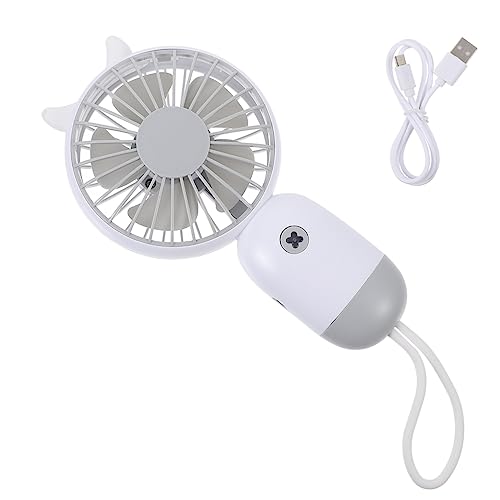 PRETYZOOM 1Stk tragbarer kleiner USB-Lüfter kleiner Handventilator USB-Fans Graßrock Sommerkühlventilator Luftumwälzer Mini kleiner Lüfter Elektrolüfter Abs Weiß von PRETYZOOM