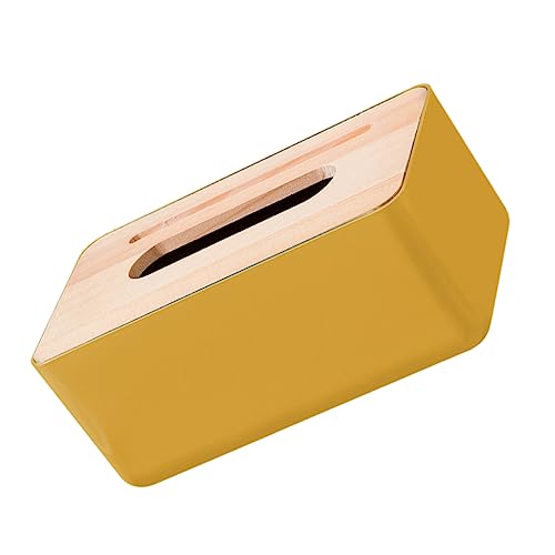 PRETYZOOM 1stück Holzbox Für Papiertücher Mit Rillen-Deckel Eleganter Taschentuchspender Für Zuhause Büro Restaurant Stabiler Und Schmutzresistenter Papierhalter von PRETYZOOM