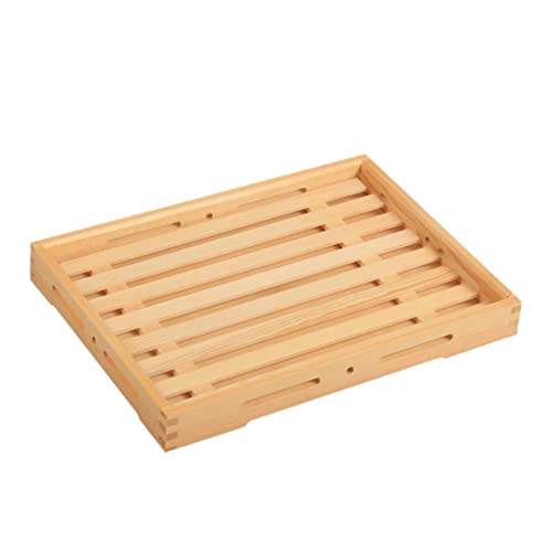 PRETYZOOM 1stück Rechteckiges Holz Tablett Für Teeservice Obst Und Party Snacks Stilvolles Und Serviergeschirr Für Feiern Und Anlässe von PRETYZOOM