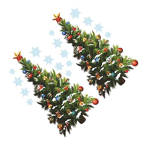 PRETYZOOM 2 Blätter Wandtattoo Weihnachtsbaum Weihnachtsfensterfolie Weihnachtsfensterschmuck Schnee Wandtattoo Weihnachtsfenster Haftet Weihnachtsaufkleber Kind Weihnachten Pvc Wandgemälde PRETYZOOM 2 Blätter Wandtattoo Weihnachtsbaum Weihnachtsfensterfolie Weihnachtsfensterschmuck Schnee Wandtattoo Weihnachtsfenster Haftet Weihnachtsaufkleber Kind Weihnachten Pvc Wandgemälde von PRETYZOOM