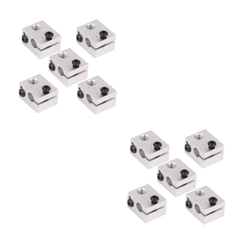 PRETYZOOM 2 Sätze Aluminium Heizblock Für Drucker Hot End Heizblock Kompatibel Mit Ed Montageöffnung Thermoelementlöcher Langlebig Und Effizient 5 Stück * 2 von PRETYZOOM