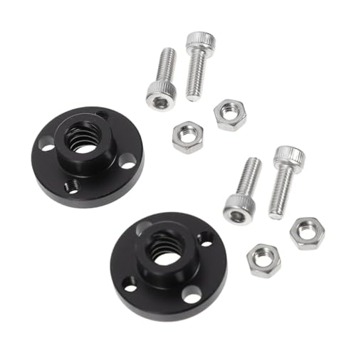 PRETYZOOM 2 Sätze Pom Schraubenmuttern für Drucker Leitspindel Trapezgewinde Hohe Präzision Verschleißfest Passend für Prusa Steppermotoren von PRETYZOOM