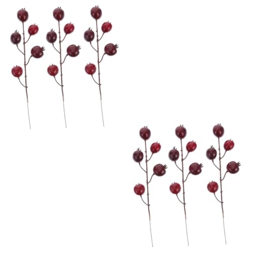 PRETYZOOM 2 Sätze Simulierte Granatapfelstecklinge Frucht Beerenzweig Trauben Baum Weihnachtsbeeren Gefälschte Beerenstiele Weihnachtliche Beerenzweige Funkeln Obst Plastik Rot 3 Stück * 2 PRETYZOOM 2 Sätze Simulierte Granatapfelstecklinge Frucht Beerenzweig Trauben Baum Weihnachtsbeeren Gefälschte Beerenstiele Weihnachtliche Beerenzweige Funkeln Obst Plastik Rot 3 Stück * 2 von PRETYZOOM