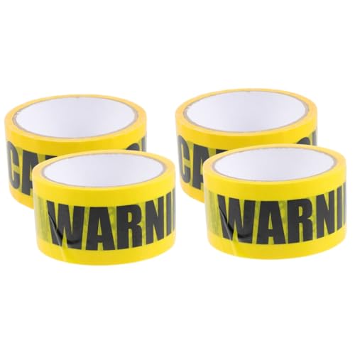 PRETYZOOM 2 Sätze Warnband Vorsicht Gelb Hi Selbstklebendes Markierungsband Band Bau Halloween Dekorationsband Szene Warnschild Aufkleber Gehwegmarkierungsband Partyband Pvc 2 Rollen * 2 von PRETYZOOM
