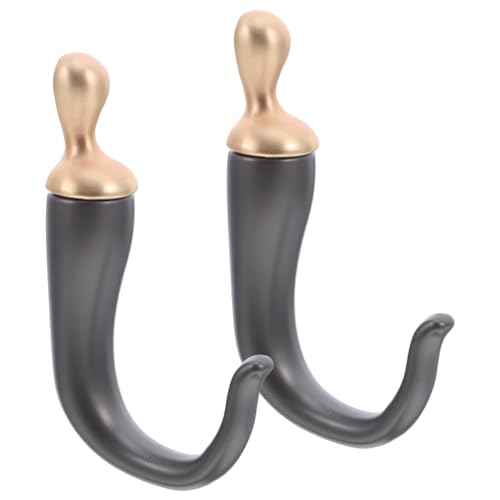 PRETYZOOM 2 Stück Chili-form Metallwandhaken aus Zinklegierung Robuste Garderobenhaken für Badezimmer und Küche Wandmontierte Kleider- Handtuch Taschenhalter von PRETYZOOM