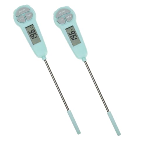 PRETYZOOM 2 Stück Digitales Sofort Lesethermometer Präzise Temperaturmessung für Kochen Backen Braten Öl und Milchpulver Tragbar für Zuhause und Unterwegs von PRETYZOOM