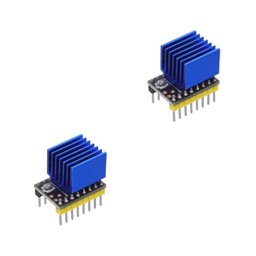 PRETYZOOM 2 Stück Drucker Stepper Controller Board mit Kühlkörper Leiser Motorantrieb Einfache Installation Intelligente Temperaturregelung Kompatibel mit Diversen Druckern Langlebiges von PRETYZOOM