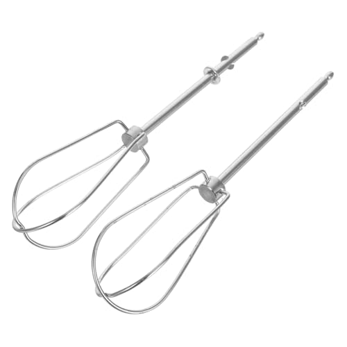PRETYZOOM 2 Stück Edelstahl Rührbesen Ersatz Teilig Mixer Aufsätze für Handmixer Rührstäbe Austauschbar für Backen und Kochen Einfache Montage und Gründliches Mischen Wiederverwendbar von PRETYZOOM