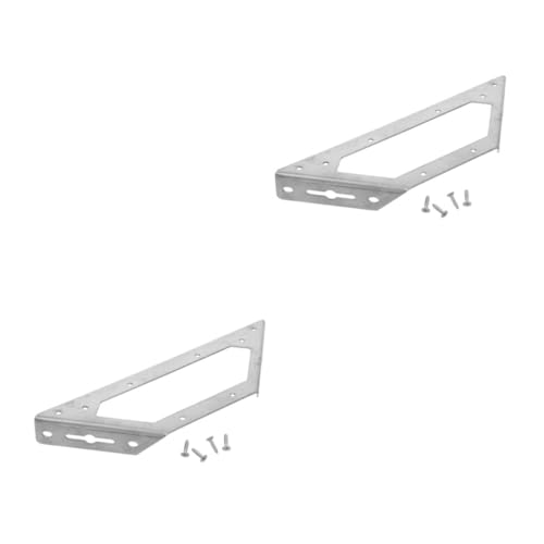 PRETYZOOM 2 Stück Edelstahl Winkelverbinder Dreiecksförmige Eckstrebe Trapezform Möbelverbinder mit Verstärkter Tragkraft für Schrank Regal Tisch Stuhl Rostfrei Vielseitig Einsetzbar von PRETYZOOM