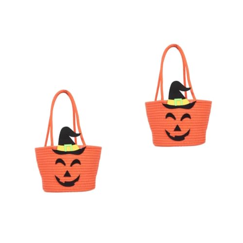 PRETYZOOM 2 Stück Halloween-Süßigkeitsbeutel Süßigkeitenkorb Süßes oder Saures Halloween-Party-Tasche Süßes oder Saures Tasche für Baumwollseil Orange PRETYZOOM 2 Stück Halloween-Süßigkeitsbeutel Süßigkeitenkorb Süßes oder Saures Halloween-Party-Tasche Süßes oder Saures Tasche für Baumwollseil Orange von PRETYZOOM
