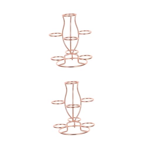 PRETYZOOM 2 Stück Kristallkugelständer Kugelsockel aus Metall Sphere Halter Kristallkugelsockel Kugelbasis dekorativer Sockel aus Kristallkugeln Kugelhalterständer Schmiedeeisen Roségold von PRETYZOOM