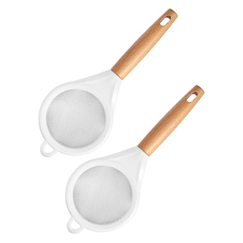 PRETYZOOM 2 Stück Küchensieb mit Holzgriff Feinmaschige Mehlsieb für Backen und Frittieren Nudel und Puderfilterwerkzeug PRETYZOOM 2 Stück Küchensieb mit Holzgriff Feinmaschige Mehlsieb für Backen und Frittieren Nudel und Puderfilterwerkzeug von PRETYZOOM