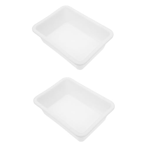PRETYZOOM 2 Stück Laboratory Storage Tray Leak Kunststoff Tablett für Chemie Experimente Säure und Alkalibeständig Rechteckiges Aufbewahrungs Tablett mit Seitlichen Verschlüssen für von PRETYZOOM