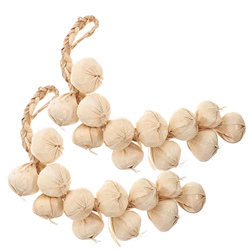 PRETYZOOM 2 Stück Lazy Garlic String Dekorationen Home Garlic String Wandbehang Knoblauch Für Thanksgiving Day PRETYZOOM 2 Stück Lazy Garlic String Dekorationen Home Garlic String Wandbehang Knoblauch Für Thanksgiving Day von PRETYZOOM