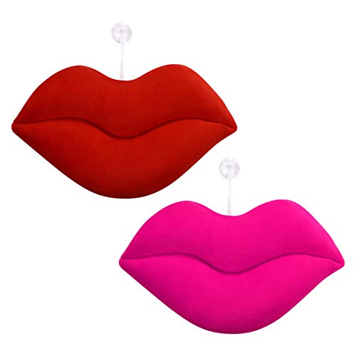 PRETYZOOM 2 Stück Lippenförmige Kissen Weiches Rotes Rosiges Sofakissen Samtkissenkissen für zu Hause von PRETYZOOM
