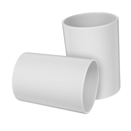 PRETYZOOM 2 Stück Mundspülbecher Zusammenklappbar Presse Mundwasser Trinken Kaffeetasse Spender Flasche Filter Zinn Becher Aus Steingut Halter Für Zahnbürstenbecher Grey von PRETYZOOM