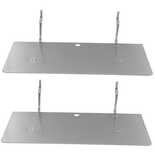PRETYZOOM 2 Stück Regalhalterung Robuste Stecktafel Stecktafel Stecktafelkörbe Arbeitsstecktafel Regalböden Bretter Stecktafel Wandregal Garagenregal Organizer Silber Eisen von PRETYZOOM