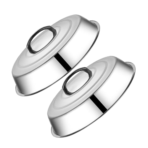 PRETYZOOM 2 Stück Teiliges Edelstahl BBQ Basting Cover mit Hohem Dom für Gleichmäßiges Garen Käse schmelzdome und Grillabdeckung Hitzespeichernd für Outdoor Camping und Flachgrill PRETYZOOM 2 Stück Teiliges Edelstahl BBQ Basting Cover mit Hohem Dom für Gleichmäßiges Garen Käse schmelzdome und Grillabdeckung Hitzespeichernd für Outdoor Camping und Flachgrill von PRETYZOOM