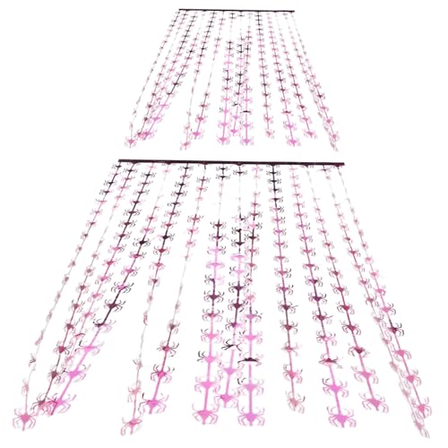 PRETYZOOM 2 Stück Teiliges Halloween Folien Fransen Vorhang Holografischer Metallic Tinsel Door Streamer Leicht Montierbar Wiederverwendbar für Partydekoration und Gruselige Festtagsstimmung von PRETYZOOM