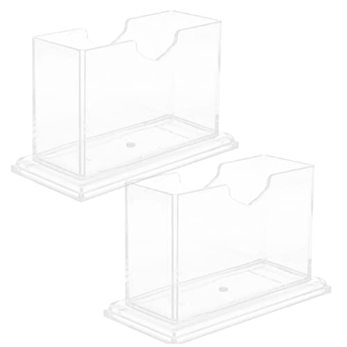PRETYZOOM 2 Stück Transparente Serviettenbox aus Acryl Multifunktionaler Taschentuchhalter für Schreibtisch und Restaurant Leichtes Wiederverwendbares Design Eleganter Papier von PRETYZOOM