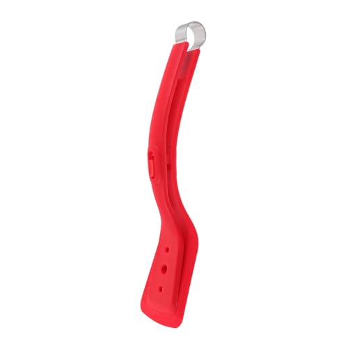 PRETYZOOM 2-in-1-Bratspatel-Clip Toaster Doppelspatel-Flipper Fischzange zum Kochen Spachtelzange doppelt Lebensmittelzange küchenhelfee Kelle Küchenkochzange Küchenzange Edelstahl rot von PRETYZOOM
