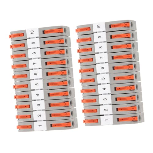 PRETYZOOM 20 Sätze Din schienen Steckverbinder Schnellsteckverbinder Elektrische Klemmen mit Messinggehäuse und Flammschutz für Verteilerkästen Steuerungsschaltschränke und PRETYZOOM 20 Sätze Din schienen Steckverbinder Schnellsteckverbinder Elektrische Klemmen mit Messinggehäuse und Flammschutz für Verteilerkästen Steuerungsschaltschränke und von PRETYZOOM