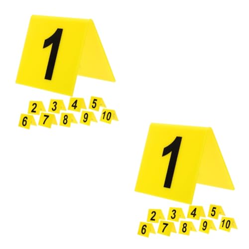 PRETYZOOM 20 Stk Nummernschild Aus Doppelseitige Tischnummernkarte Nummerierte Tischschilder Tisch Nummer Restaurant-tischnummern Reservierte Sitzplatznummern Tatortmarkierungen Acryl von PRETYZOOM