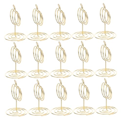 PRETYZOOM 20 Stück Metallkartenhalter Fotostandclip dekorativer Tischkartenhalter Thanksgiving- Schilderständer Tischnummernständer Namensschildhalter Standes Memo Clip Golden PRETYZOOM 20 Stück Metallkartenhalter Fotostandclip dekorativer Tischkartenhalter Thanksgiving- Schilderständer Tischnummernständer Namensschildhalter Standes Memo Clip Golden von PRETYZOOM
