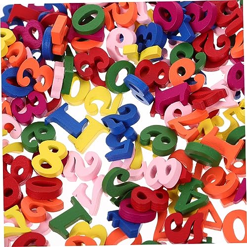 PRETYZOOM 200 Stück Bunte Holzzahlen Hohe DIY Zahlen Deko zum Aufstellen für Party Tischdekoration und Heimdekor Holznummern Handgefertigt Robust Elegant von PRETYZOOM