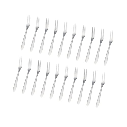 PRETYZOOM 20 Stück Kleiner Obstgabeln Edelstahl Polierte Kuchengabeln Für Obst Dessert Und Snacks Für Zuhause Restaurant Und Bar Mit 2 Gabeln Kompakte Größe PRETYZOOM 20 Stück Kleiner Obstgabeln Edelstahl Polierte Kuchengabeln Für Obst Dessert Und Snacks Für Zuhause Restaurant Und Bar Mit 2 Gabeln Kompakte Größe von PRETYZOOM