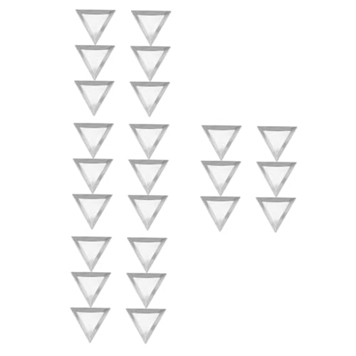 PRETYZOOM 24 Stck. Edelstahl Wiegeschalen Dreieck Design Präzise Wiegeschale für Schmuck Pulver Flüssigkeiten Waagschalen für Epoxidharz-mischung und Laborgebrauch von PRETYZOOM