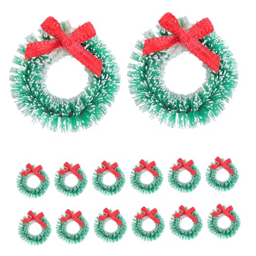 PRETYZOOM 24 Stück Teiliges Mini Weihnachtskränze mit Schleife Künstliche Grüne Girlanden für Türrahmen Schränke Festliche Dekoration zu Weihnachten und Silvester PRETYZOOM 24 Stück Teiliges Mini Weihnachtskränze mit Schleife Künstliche Grüne Girlanden für Türrahmen Schränke Festliche Dekoration zu Weihnachten und Silvester von PRETYZOOM