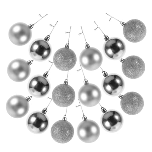 PRETYZOOM 24Stücke Hängende Weihnachtskugeln Dekoration aus Silberne Plattierung für Christbaum Haus Büro und Schule Festliche Weihnachtsornamente PRETYZOOM 24Stücke Hängende Weihnachtskugeln Dekoration aus Silberne Plattierung für Christbaum Haus Büro und Schule Festliche Weihnachtsornamente von PRETYZOOM