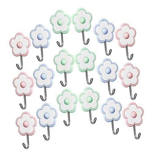 PRETYZOOM 25stücke Wandklebehaken Blume Form Klebrige Haken Schlüsselhaken Kleine Klebehaken Für Küche Bad Schlafzimmer Tür Handtuch Und Mantel von PRETYZOOM